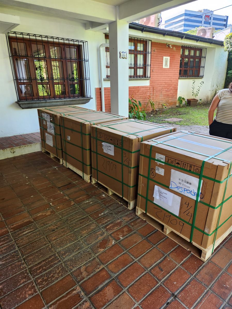 Carga embalada entregada en destino